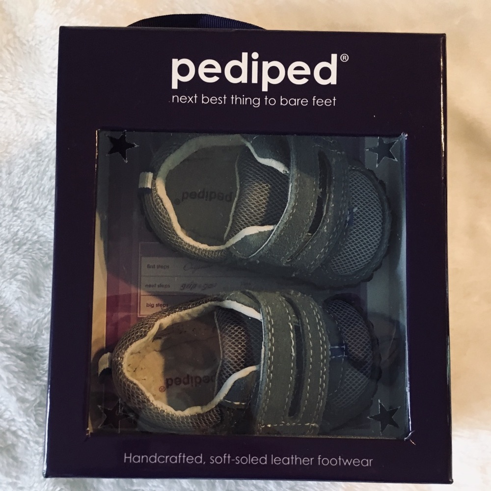 Pediped baby shoes Hayden grey blue